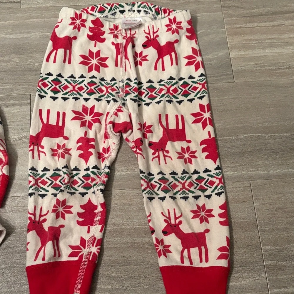 Hanna Andersson Dear Deer Red HannaJams Unisex Pajama Set